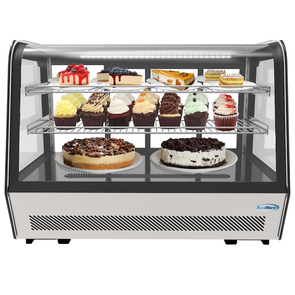 Koolmore 35" NSF Commercial Countertop Refrigerator Display Case Merchandiser with LED Lighting CDC-5C-BK - main